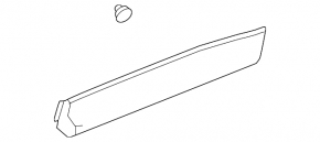 Door trim lower rear left Chevrolet Equinox 10-17
