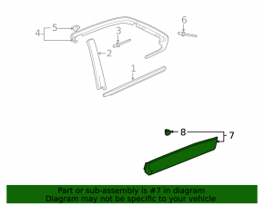 Door trim lower rear left Chevrolet Equinox 10-17