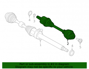 Front left axle shaft BMW X1 F48 20-22