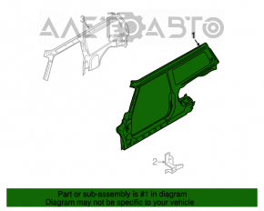 Rear quarter with body pillar right Mini Cooper Clubman R55 07-14