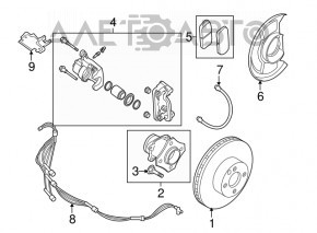 Brake Disc Cover Rear Left Nissan Rogue 07-12