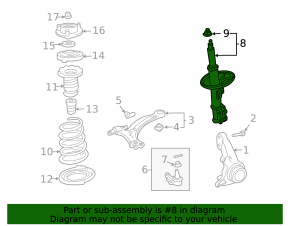 Front left shock absorber Toyota Solara 2.4 04-06