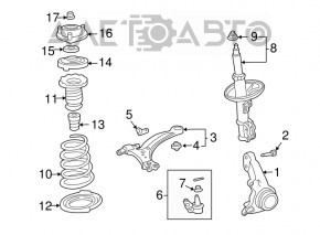 Front left shock absorber Toyota Solara 2.4 04-06