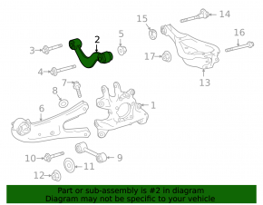 Upper Rear Left Transverse Arm Toyota Sienna 21-25