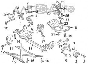Engine mount protection right Audi A4 B8 13-16 2.0T