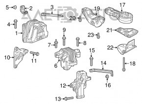 Rear Engine Mount Bracket for Dodge Journey 11-20 2.4
