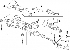 Steering rod with tip right Honda Accord 23-