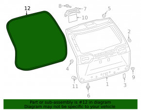 Rubber seal for the trunk door Toyota Rav4 19-