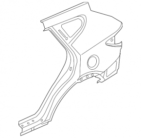 Quarter wing rear left Hyundai Santa FE Sport 13-18