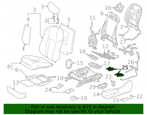 Driver's seat slide plug rear left Lexus RX350 RX450h 16-22 black
