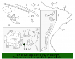 Chevrolet Equinox EV 24-26 Windscreen Washer Motor Seal