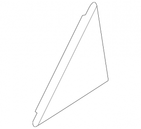 Door triangle outer front left Audi A3 8V 15-20 4d, 5d black gloss