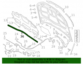 Windscreen wiper seal Audi A4 B9 17-