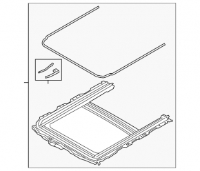 Hatch mechanism frame Audi A4 B9 17-25