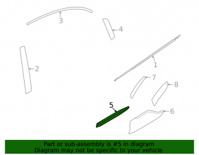 Subaru Crosstrek 2024-26 Limited lower rear right door molding