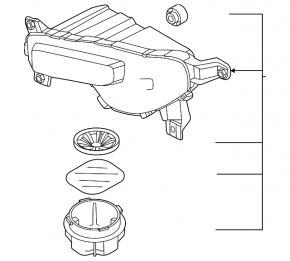 Fog lamp left PTF Kia Niro 23- sand