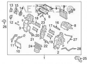 Hyundai Tucson 16-21 evaporator with sensor