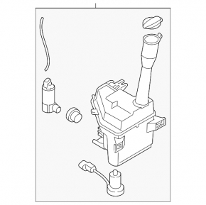 Kia Optima 16 washer reservoir - without cap and sensor