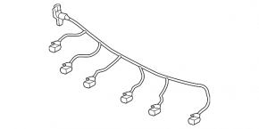 Mercedes W166 ML 12-15 front bumper wiring without radar