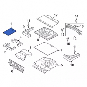 Ford Escape MK3 13-14 Second Row Box Cover Gray