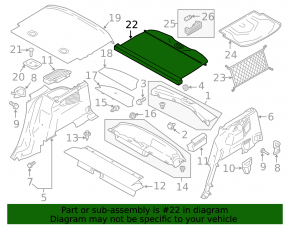 Ford C-max MK2 13-18 black trunk cover