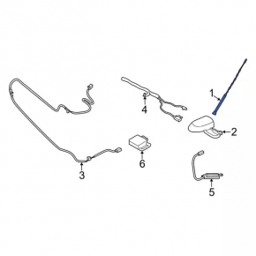 Antenna rod Ford Escape MK3 13-