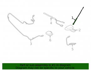 Antenna rod Ford Escape MK3 13-