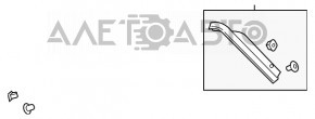 Left trunk door trim Lincoln MKX 16-18 dark gray, broken latch
