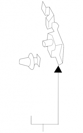 Rear bumper mount right under the headlight Ford Edge 15-18 pre-rest broken guide