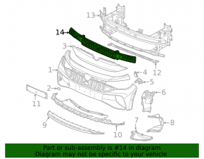 Front Bumper Absorber Volkswagen ID.4 21-23