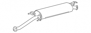 Exhaust line middle section of Toyota Rav4 13-15