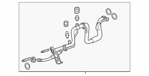 Air conditioning hose compressor-heater second Cadillac ATS 13-19 2.0T 2.5 without caps