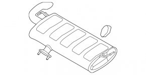 Rear Muffler, Barrel, Hyundai Tucson 22-24 1.6T HEV