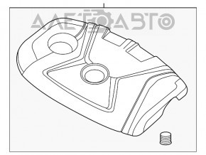Engine cover Kia Forte 4d 14-16 pre-rest 1.8