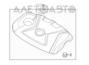 Engine cover Kia Forte 4d 14-16 pre-rest 1.8