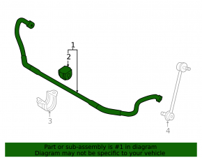 Front stabilizer bar BMW 3 F30 16-18 PHEV, M Sport