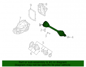 Drive axle shaft rear right BMW X3 E83 03-10 All, X3