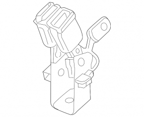 Volvo XC60 18-26 rear right seat belt latch, black, with sensor
