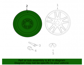 Spare tire spare wheel Infiniti G25 R17 225/55 5x114.3, iron