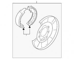 Rear right brake disc cover Nissan Murano z52 15-24 with parking brake mechanism