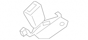 Rear right seat belt latch for Audi E-Tron 19-23, black, scratches
