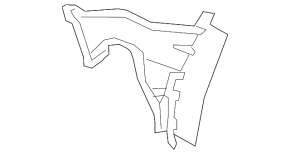 Front bumper bracket left Toyota Prius V 15-17 rest