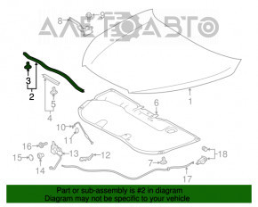 Hood Seal Toyota Highlander 14-19