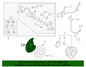 Brake Disc Cover Rear Left Hyundai Sonata 20-23