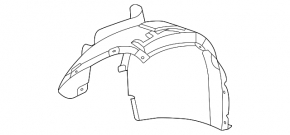 Front left rear fender liner VW Golf GTI/R 22-26