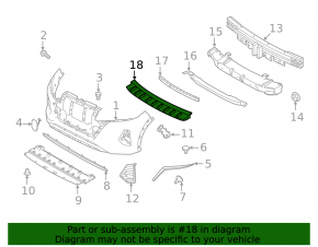 Lower front bumper absorber for Nissan Kicks 2021-2025