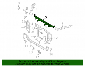 08-15 Nissan Rogue radiator panel TV