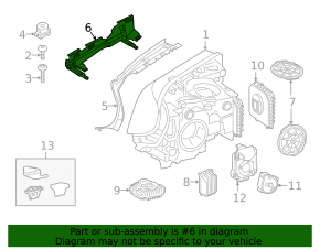 Right headlight mount for BMW 5 G30 21-23