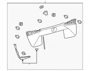 Toyota Prius 50 19-22 Trunk Door Panel Trim