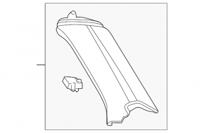 Right rear pillar trim panel in front of the window, Audi Q5 80A 18-24, black, worn, bump